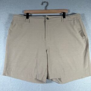 Faherty All Day Shorts Mens 42 Khaki Tan Hybrid‎ Stretch Board Shorts 8.5 Inseam